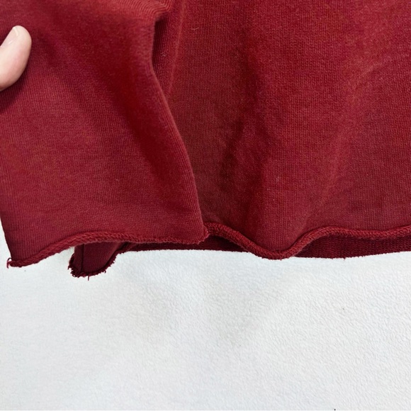 Frank and Eileen Patrick Popover Henley Triple Fleece Size M Cranberry Red - Picture 6 of 10